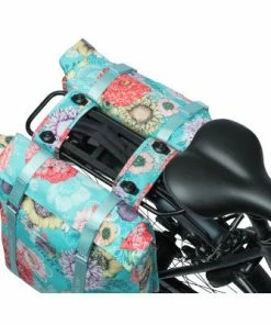 Sacoche Vélo Double Porte-bagage Amovible MIK Bleu Bloom Basil -VTT Boutique sacoche velo double porte bagage amovible mik bleu bloom basil full 6