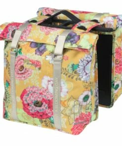 Sacoche Vélo Double Porte-bagage Amovible MIK Jaune Bloom Basil