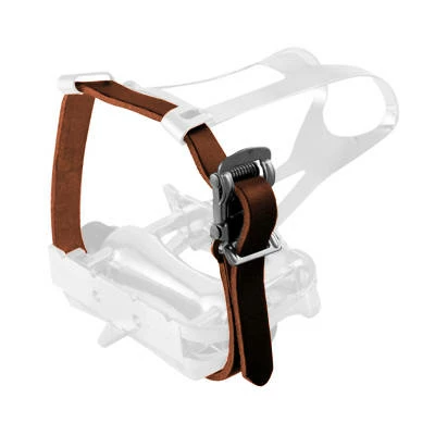Point Sangles Cuir Marron Pour Cale Pieds De Vélo - La Paire 1 Point Sangles Cuir Marron Pour Cale Pieds De Vélo - La Paire