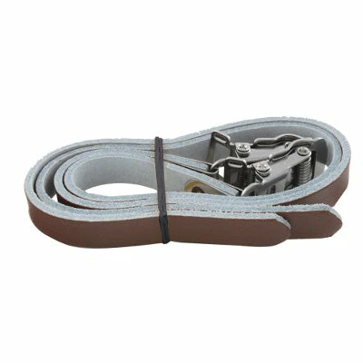 Point Sangles Cuir Marron Pour Cale Pieds De Vélo - La Paire 2 Point Sangles Cuir Marron Pour Cale Pieds De Vélo - La Paire – Image 2