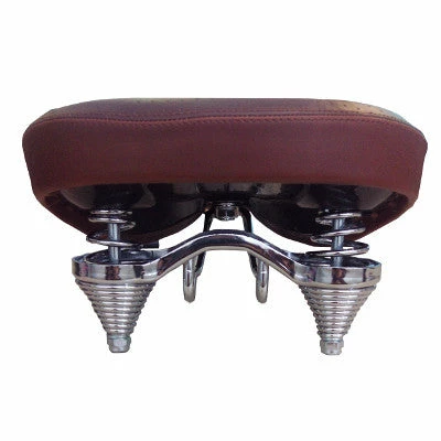 VELO Selle De Vélo Rétro Cruiser Grand Confort Marron 4 VELO Selle De Vélo Rétro Cruiser Grand Confort Marron – Image 4