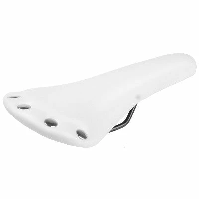 Endzone Selle Vélo Vintage Blanche Imitation Cuir Avec Rivets 1 Endzone Selle Vélo Vintage Blanche Imitation Cuir Avec Rivets