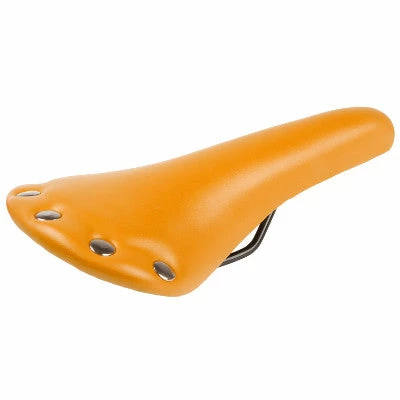 Endzone Selle Vélo Vintage Orange Imitation Cuir Avec Rivets 1 Endzone Selle Vélo Vintage Orange Imitation Cuir Avec Rivets