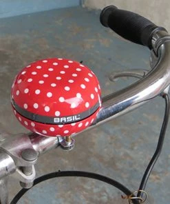 Sonnette De Vélo Big Bell Polkadot 80 Mm - Basil -VTT Boutique sonnette de velo big bell polkadot 80 mm basil full 3